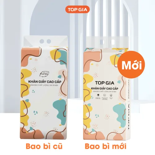 Nguồn hàng sỉ 1 Bịch Giấy Vệ Sinh Rút Đáy Topgia Đa Sắc