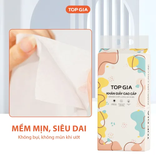 Nguồn hàng sỉ 1 Bịch Giấy Vệ Sinh Rút Đáy Topgia Đa Sắc