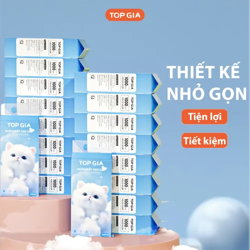 Khăn giấy rút đáy Top Gia Gia Xanh, 1 bịch