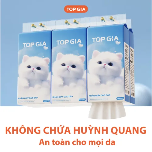 Khăn giấy rút đáy Top Gia Gia Xanh, 1 bịch