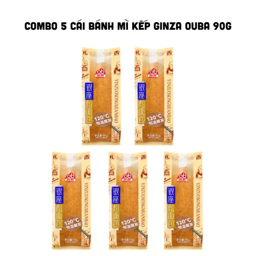 Chỗ sỉ combo 5 Bánh Mì kếp Ginza Ouba 90g/Cái