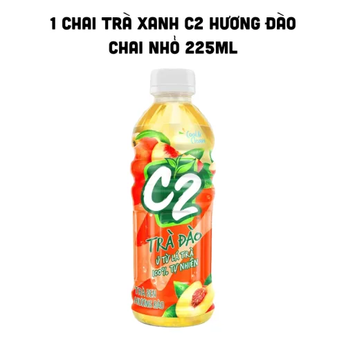 Shop sỉ 1 Chai Trà Xanh C2 Hương Đào Chai Nhỏ 225ml