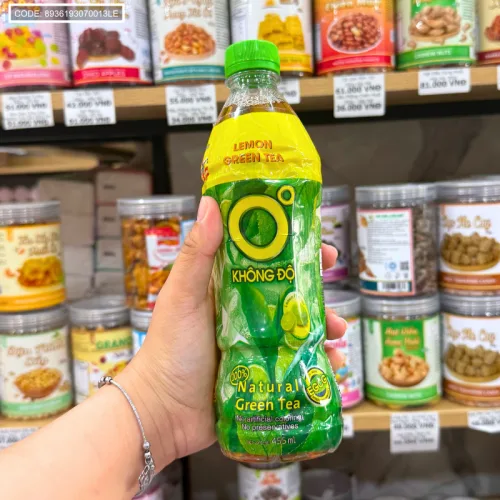 1 Chai Trà Xanh Không Độ Number 1 - Trà Xanh Vị Chanh Thiên Nhiên Không Độ (455ml/Chai)