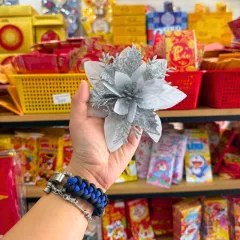 Chuyên sỉ 1 Hoa Kim Tuyến Trang Trí Tết - Bông Kim Tuyến Vàng, Đỏ, Trắng