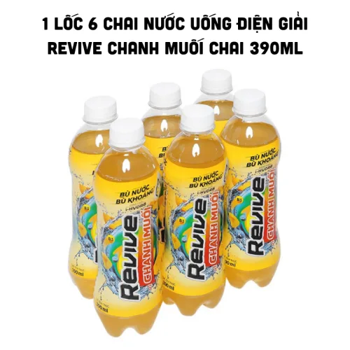 Chuyên sỉ 1 Lốc 6 Chai Nước Uống Điện Giải Revive Chanh Muối Chai 390ml