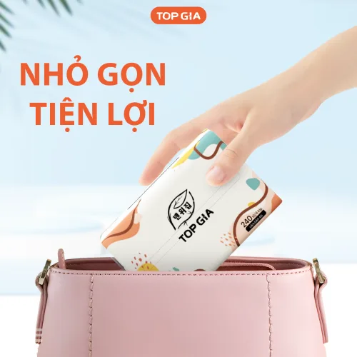 Chỗ sỉ 1 Thùng 10 Gói Giấy Ăn Topgia Đa Sắc