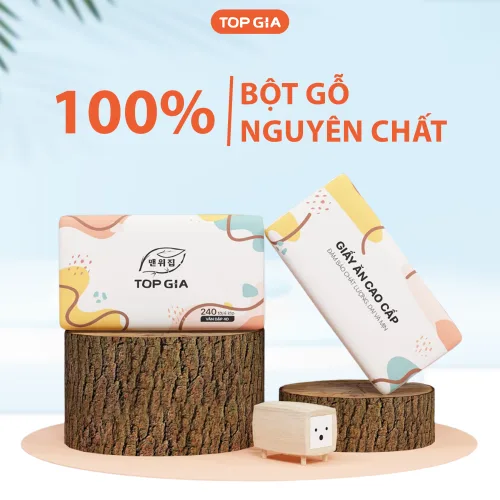 Chỗ sỉ 1 Thùng 10 Gói Giấy Ăn Topgia Đa Sắc