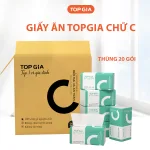 Giấy ăn Topgia Chữ C đóng túi 10 gói - Số lượng 1 túi