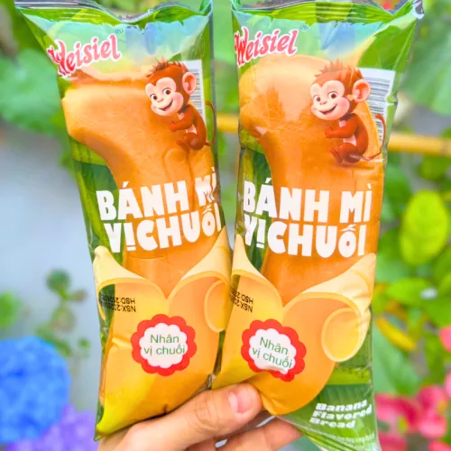Nơi lấy sỉ 1 Thùng 2kg Bánh Mì Weisiel Trái Chuối - Bánh Mì Vị Chuối
