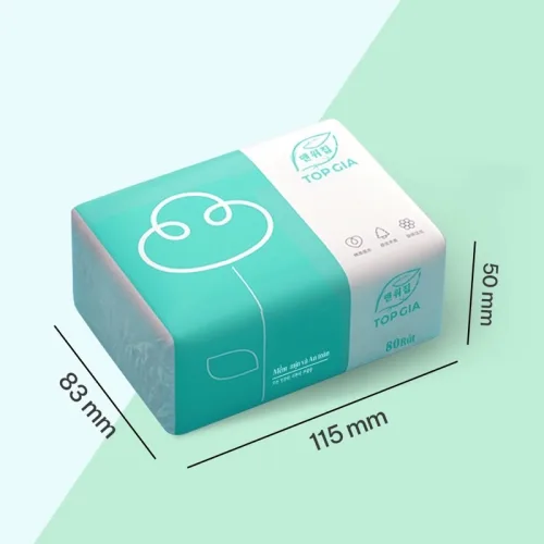 Thùng 30 gói khăn giấy ăn Top Gia 3 màu loại nhỏ