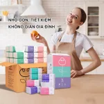 Thùng 30 gói khăn giấy ăn Top Gia 3 màu loại nhỏ