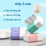 Thùng 30 gói khăn giấy ăn Top Gia 3 màu loại nhỏ