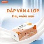 Giấy ăn Topgia Sắc Hạ 4 lớp, 240 tờ, thùng 36 gói