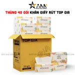 Chuyên sỉ 1 Thùng 40 Gói Khăn Giấy Ăn Sắc Màu Top Gia Loại Nhỏ