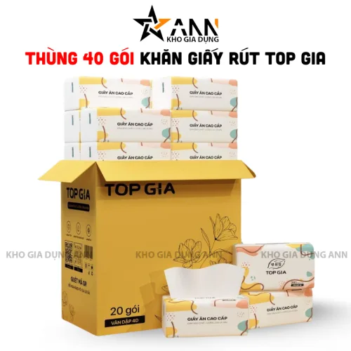 Chuyên sỉ 1 Thùng 40 Gói Khăn Giấy Ăn Sắc Màu Top Gia Loại Nhỏ