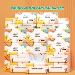 Chuyên sỉ 1 Thùng 40 Gói Khăn Giấy Ăn Sắc Màu Top Gia Loại Nhỏ