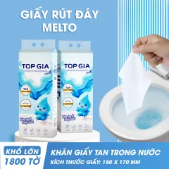 Giấy vệ sinh Topgia Melto 4 lớp, 1800 tờ/thùng 6 bịch