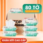 Topgia Ban Mai Khăn Ướt 80 Tờ, 1 Thùng 6 Bịch