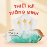 Topgia Ban Mai Khăn Ướt 80 Tờ, 1 Thùng 6 Bịch