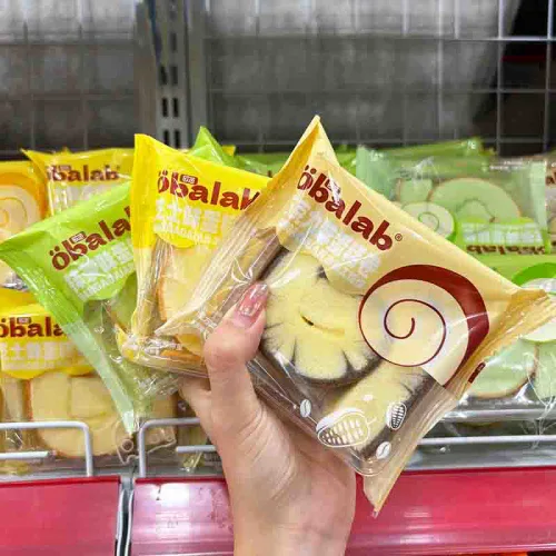 Bánh bông lan cuộn OBALAB socola/trà xanh/phô mai – 1 thùng 33 cái x 60g