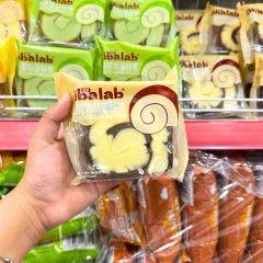Bánh bông lan cuộn OBALAB socola/trà xanh/phô mai – 1 thùng 33 cái x 60g