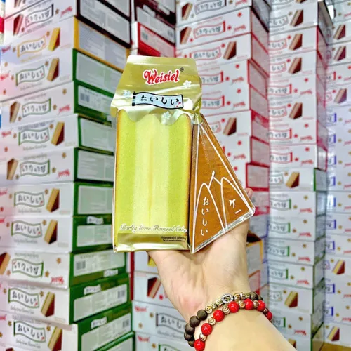 Nơi lấy sỉ 1 Thùng Bánh Bông Lan Tam Giác Weisiel Vị Trà Xanh - Thùng 20 Cái