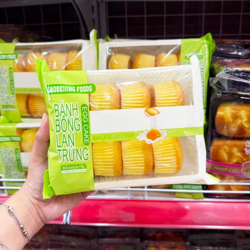 Shop sỉ 1 Thùng Bánh Bông Lan Trứng Mini Laobeijing Foods (183g x 24 Khay)