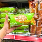 Kim Nguyên bánh bông lan tươi trứng sữa vị Matcha, 1 thùng 60g x 10 lốc x 10 gói, bịch xanh lá