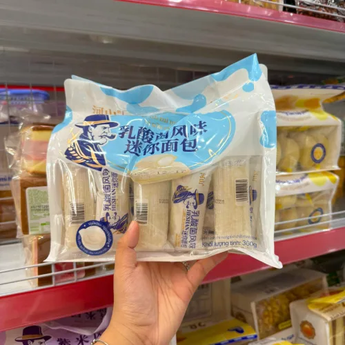 Nơi lấy sỉ 1 Thùng Bánh Mì Sữa Chua Mini Ông Già HESHAN Vị Nguyên Bản (360g x 12 Bịch)