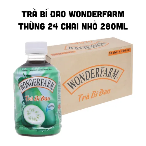 Nơi lấy sỉ 1 Thùng Trà Bí Đao Wonderfarm 24 Chai Nhỏ 280ml