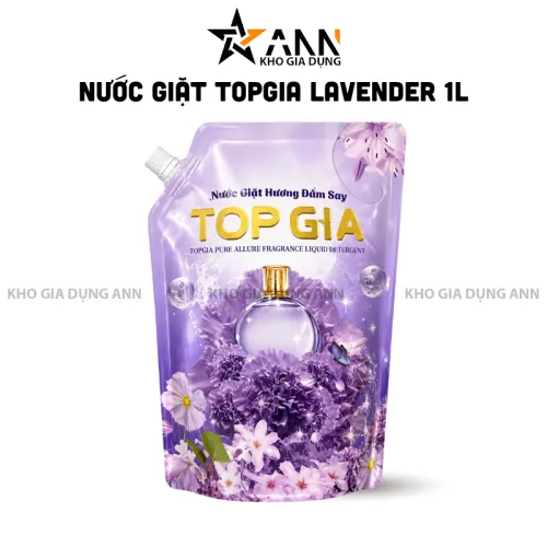 Nước giặt Topgia hương Đắm Say túi tím 1 lít, số lượng 1 túi