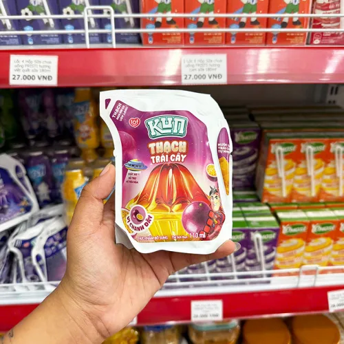 Thạch trái cây KUN vị chanh dây, quy cách 1 túi 110ml
