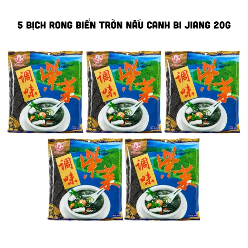 Chỗ sỉ 5 Bịch Rong Biển Tròn Nấu Canh BI JIANG 20g