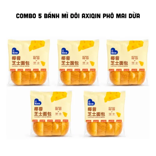 Nguồn hàng sỉ 5 Cái Bánh Mì Đôi AXIQIN Phô Mai Dừa