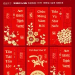 60 bao lì xì nhung bản to, chọn 10 hình, mỗi hình 6 cái