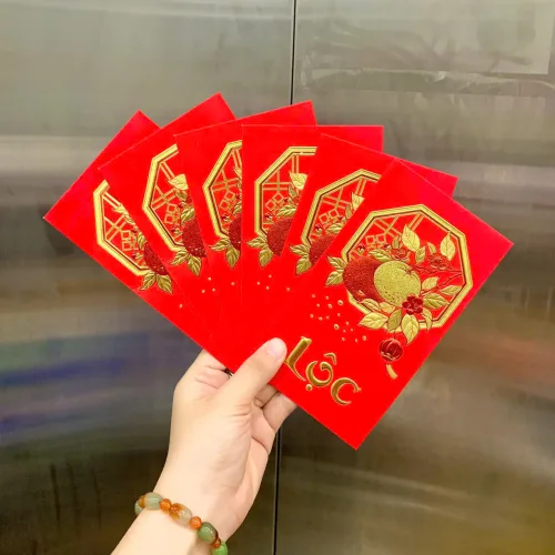 60 bao lì xì nhung bản to, chọn 10 hình, mỗi hình 6 cái