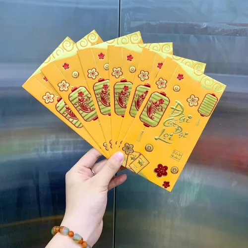 60 bao lì xì nhung bản to, chọn 10 hình, mỗi hình 6 cái