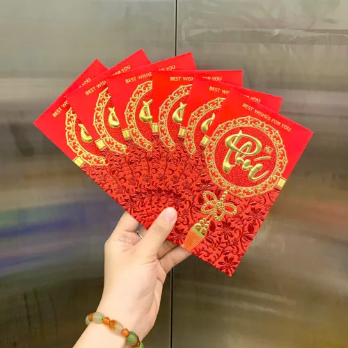 60 bao lì xì nhung bản to, chọn 10 hình, mỗi hình 6 cái