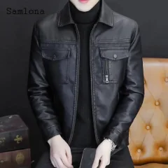 Chỗ sỉ áo Khoác Da Nam Cổ Bẻ Lót Vải Dù Phối Túi Hai Bên Cao Cấp (Có size to 3x)