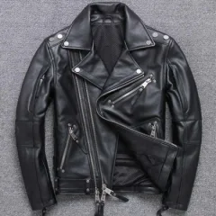 Chuyên sỉ áo Khoác Da Nam Cổ Bẻ Phối Khoá Zip Cao Cấp (Có Size to 3x)