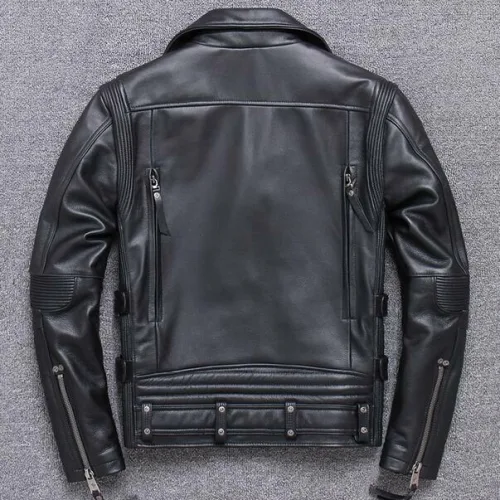 Chuyên sỉ áo Khoác Da Nam Cổ Bẻ Phối Khoá Zip Cao Cấp (Có Size to 3x)