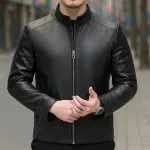 Áo khoác da lót lông cao cấp dành cho nam, có size to 3X