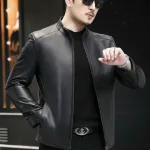 Áo khoác da lót lông cao cấp dành cho nam, có size to 3X