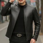 Áo khoác da lót lông cao cấp dành cho nam, có size to 3X