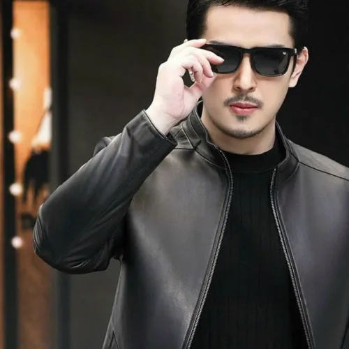 Áo khoác da lót lông cao cấp dành cho nam, có size to 3X
