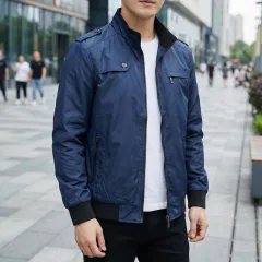 Chỗ sỉ áo Khoác Dù Nam Cổ Trụ - Áo Khoác Cổ Trụ Túi Xéo Hai Bên Bền Đẹp Có Big Size