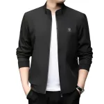 Áo Khoác Dù Nam Cổ Trụ Lót Dù Sọc Túi Trong AK095