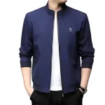 Áo Khoác Dù Nam Cổ Trụ Lót Dù Sọc Túi Trong AK095