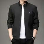 Áo Khoác Dù Nam Cổ Trụ Lót Dù Sọc Túi Trong AK095