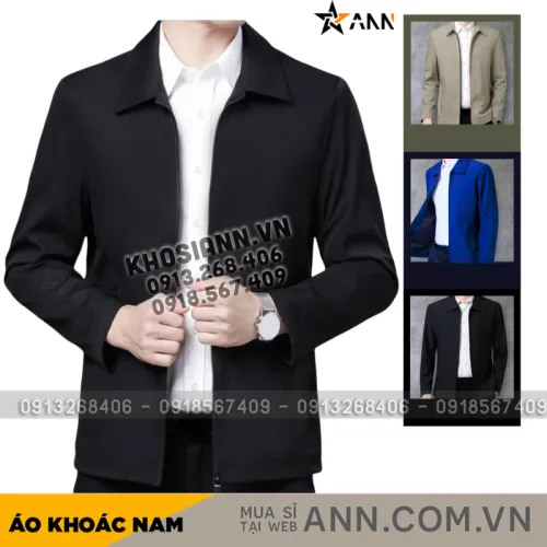 Chuyên sỉ áo Khoác Dù Nam Trơn Cổ Bẻ Cao Cấp (Có Size 3x)